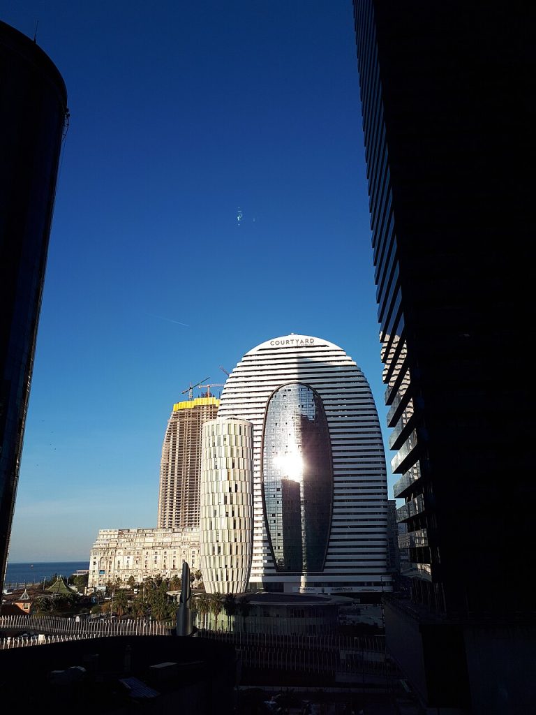Batumi skyline, Alliance Palace towers, Georgia