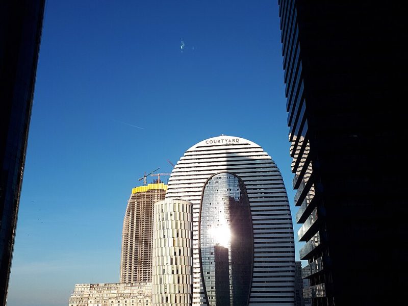 Batumi skyline, Alliance Palace towers, Georgia