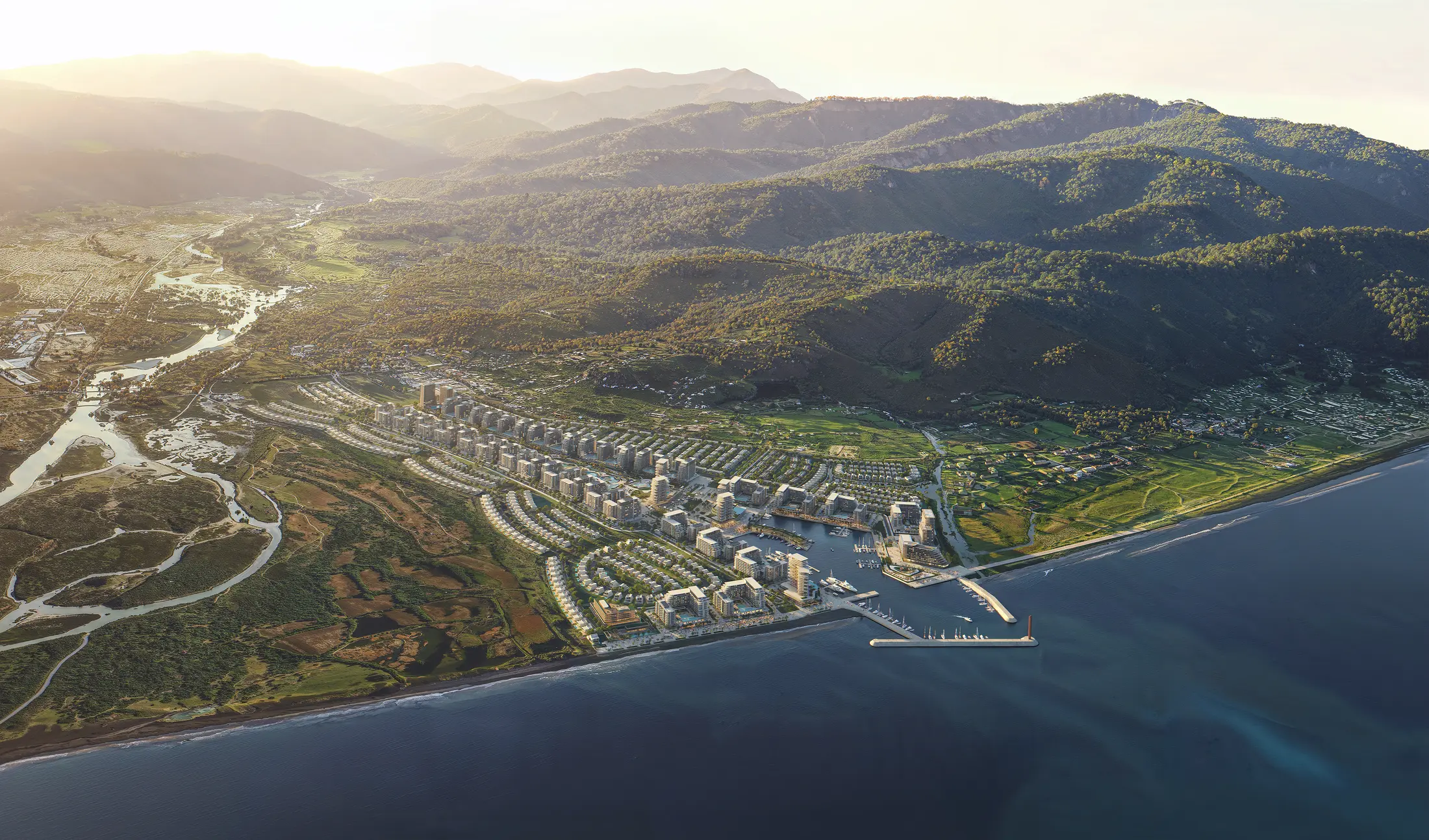 Gonio Yachts & Marina — overall aerial view